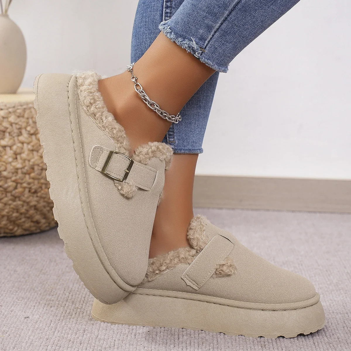Women'S Fashion Ugg Boots - 2024 fashion autumn and winter plush