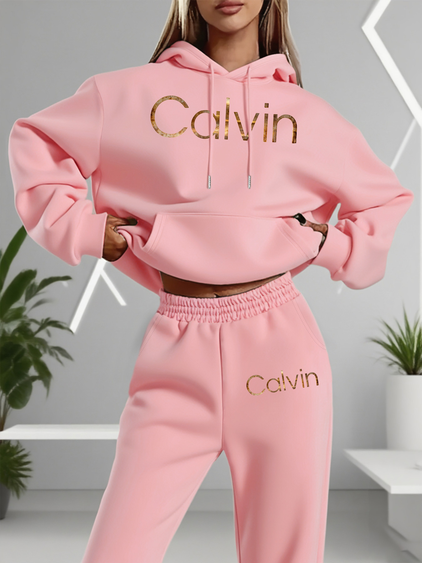 Women Fashion Designer - Women's fashion pullover and pants set,