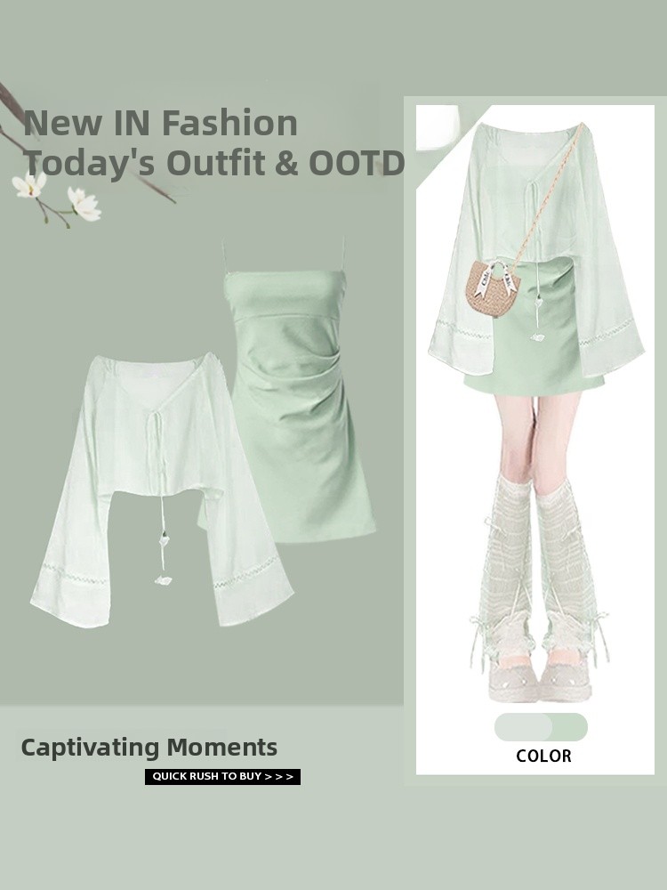 Women'S Young Fashion - Fashionable Dopamine Dressing Two-piece Set with