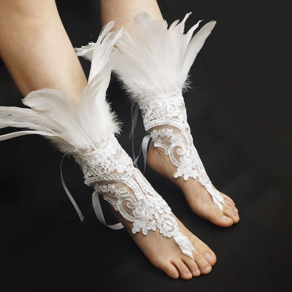 Women Fashion Gloves - 1PC Fashion Accessories Lace Feather Long
