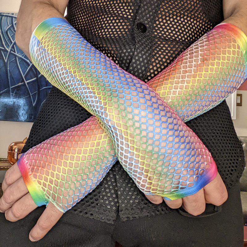Women Fashion Gloves - 1 Pair Women Long Fishnet Net