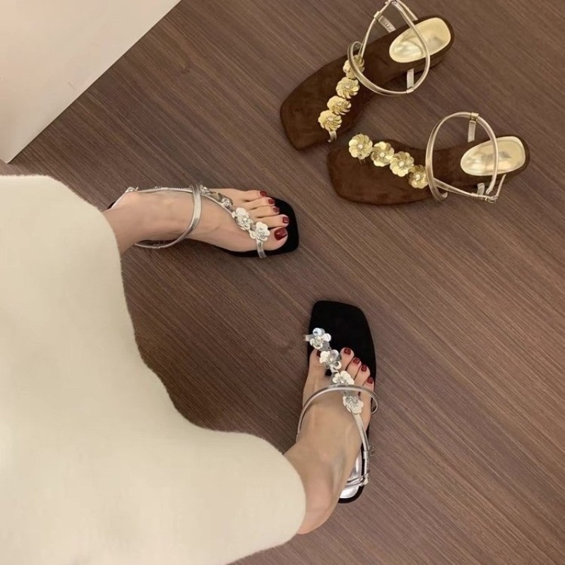 Women'S Fashion For Summer 2025 - French Niche Fairy Style Toe Sandals