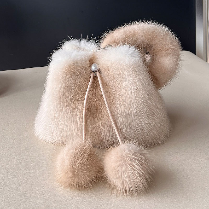 Y2K Real Mink Fur Handbag Wome - Women'S Real Y2K Fashion 评论和价格