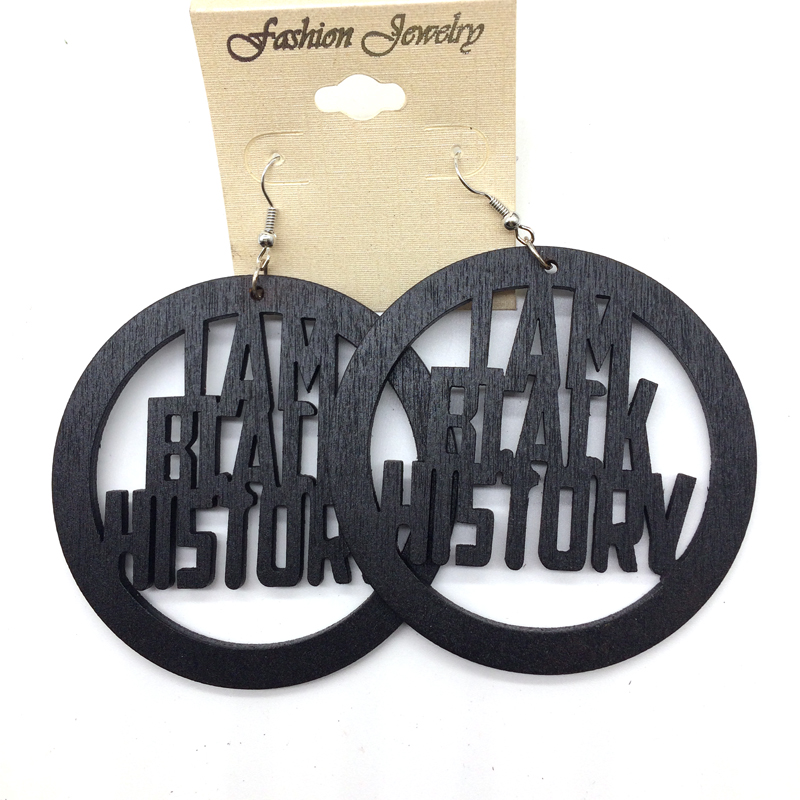I am Black History Wooden Earr - Women Fashion History 评论和价格