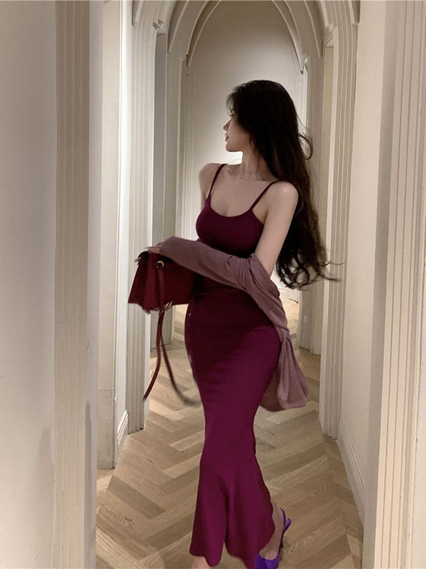 Slimming Fish Tail Long Dress  - Women'S Young Fashion 评论和价格