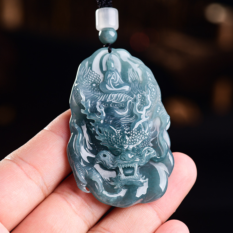 Natural Burmese Jadeite Dragon - Women Fashion Designer 评论和价格