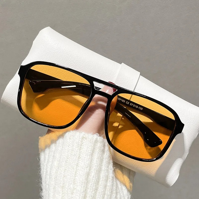 Square Double Bridges Sunglass - Women'S Fashion Eyeglasses 评论和价格