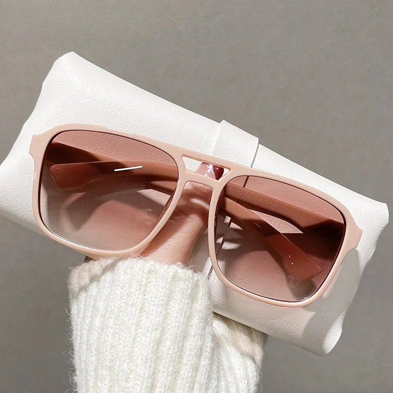 Square Double Bridges Sunglass - Women'S Fashion Eyeglasses 评论和价格
