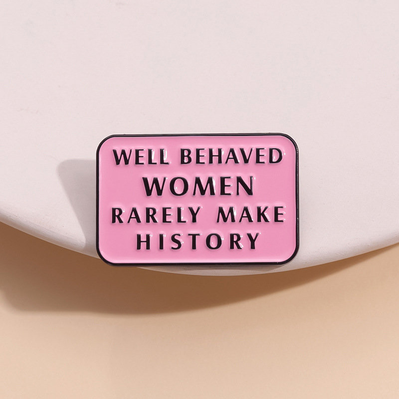 Girl Power Enamel Brooches Fem - Women Fashion History 评论和价格
