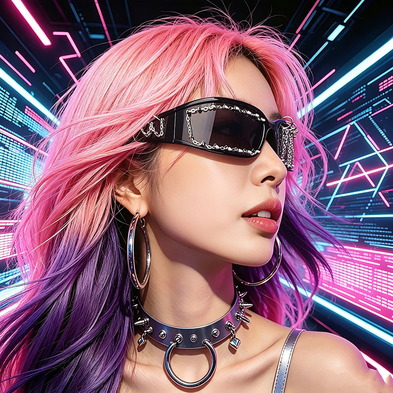 New Fashionable Handmade Punk  - Women'S Fashion Eyeglasses 评论和价格
