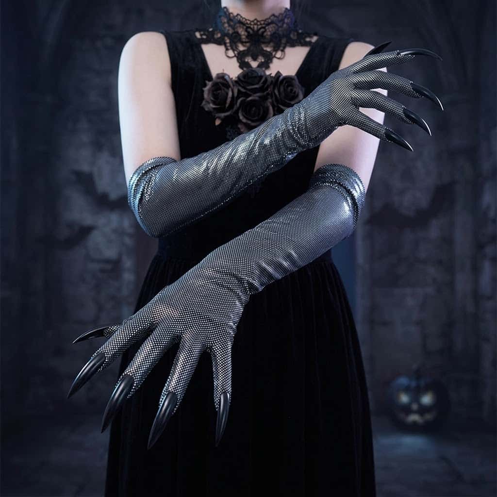 2026 Moon Girl Y2K Gothic Long - Women Fashion Gloves 评论和价格