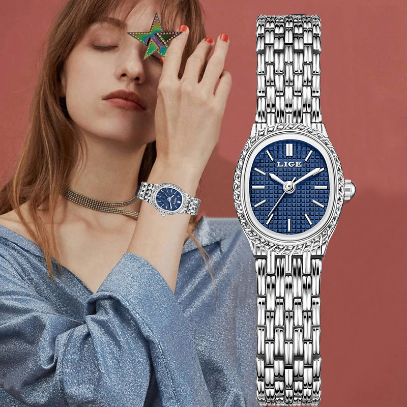 LIGE Fashion Luxury Quartz Wom - Women Fashion Simple 评论和价格