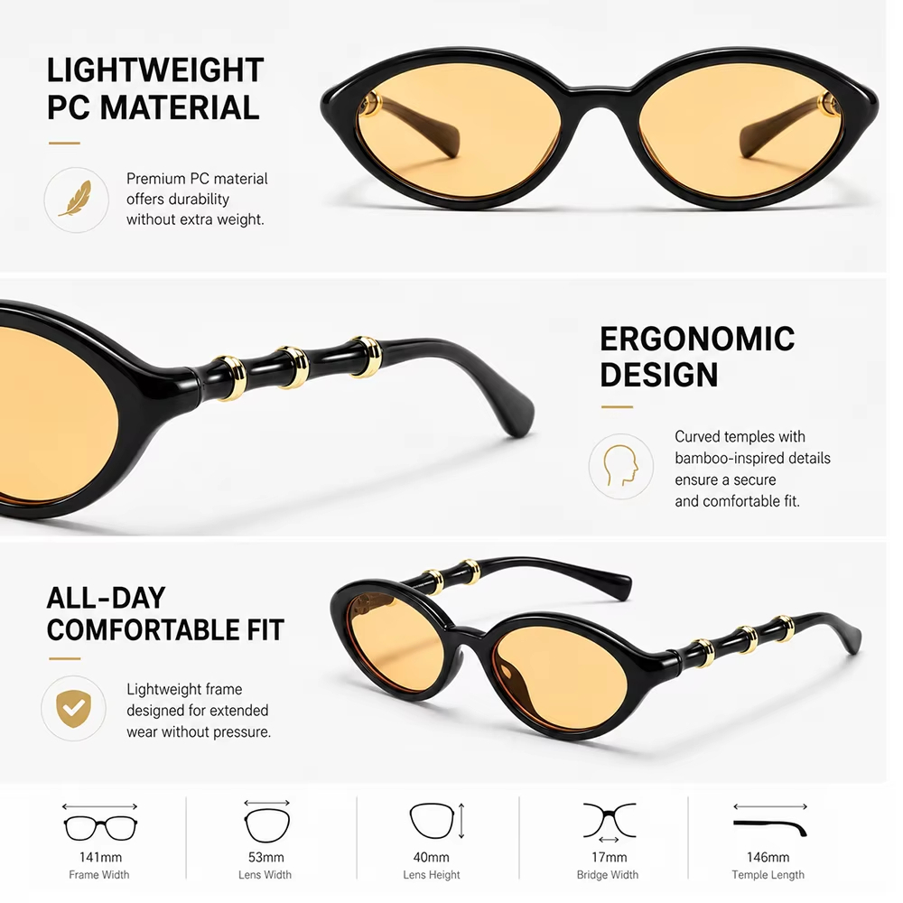 New Luxury Designer Oval Sungl - Women'S Fashion Eyeglasses 评论和价格