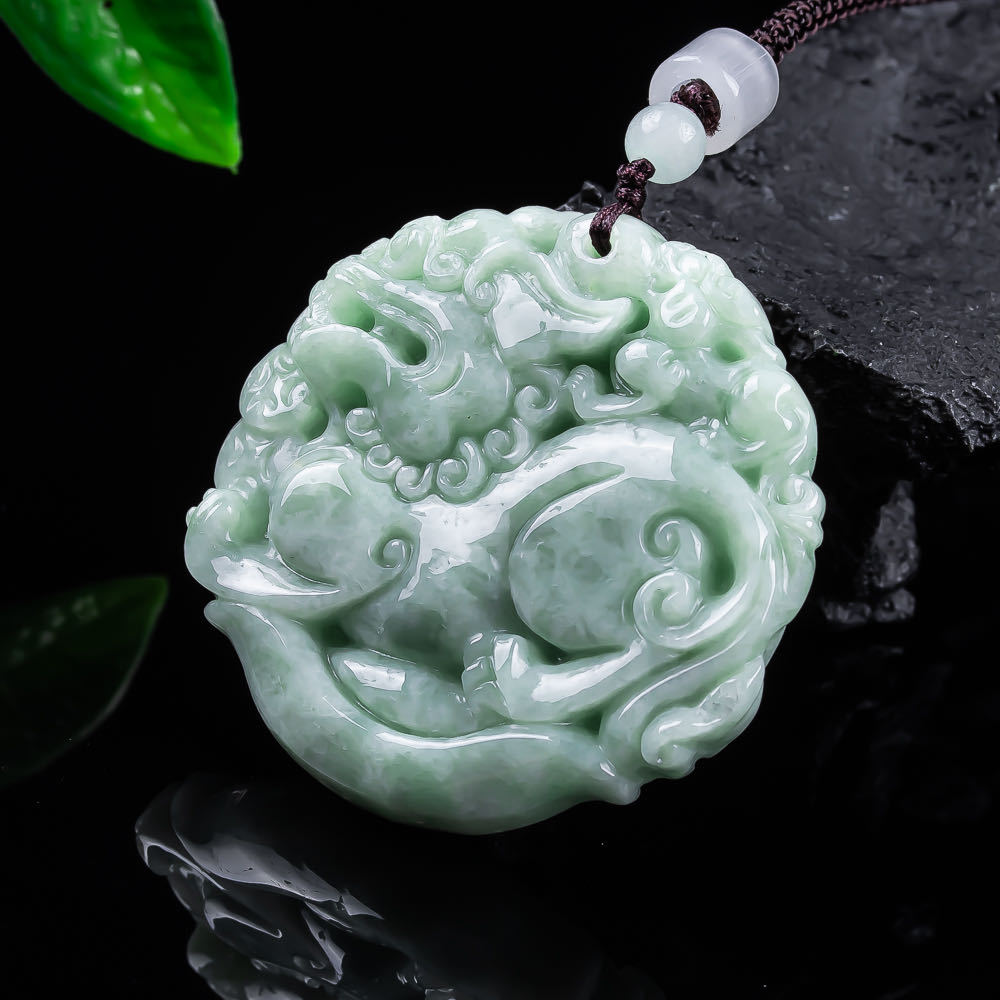 Natural Myanmar Jadeite Pixiu  - Women Fashion Designer 评论和价格